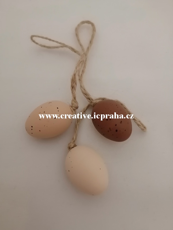 vejce - závěs hnědá 3cm